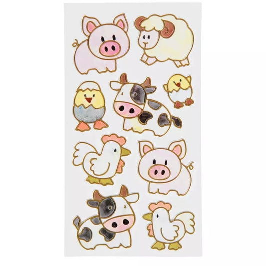 Farm Animals Translucent Stickers