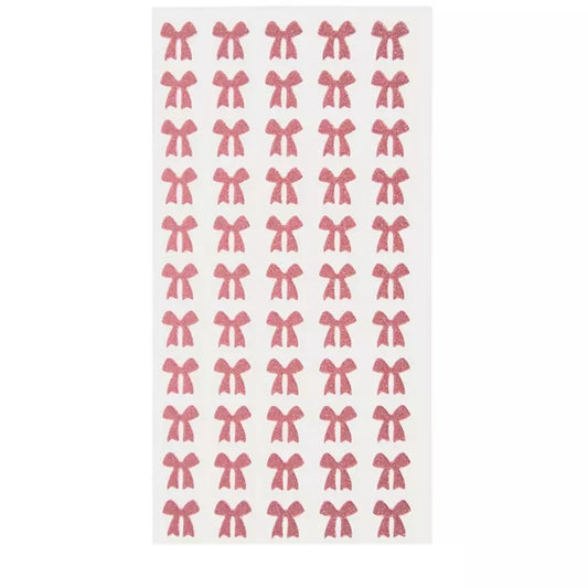 Glitter Pink Bow Foam Stickers