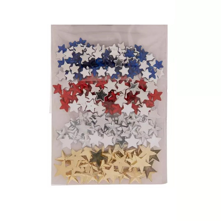 Red Blue Silver Gold Stars Bling Gems Set