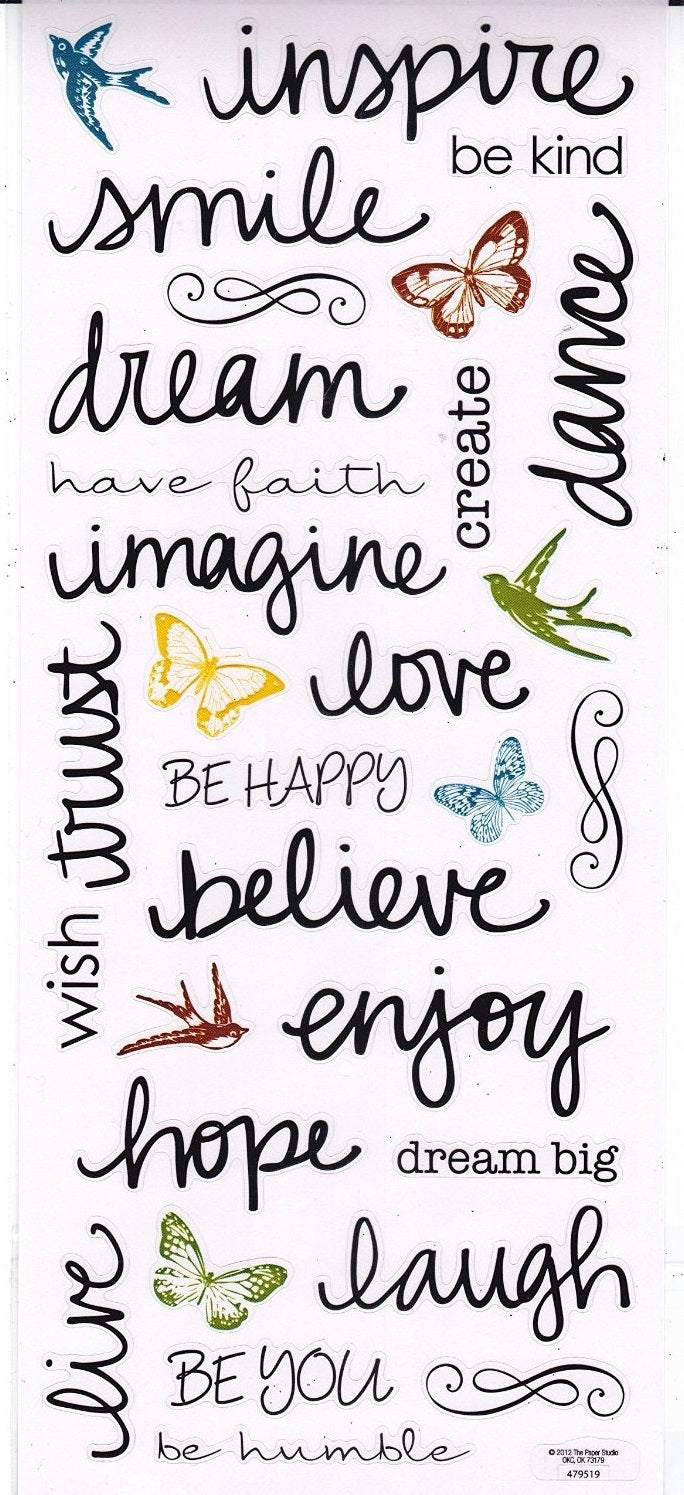 Inspirational Word Stickers