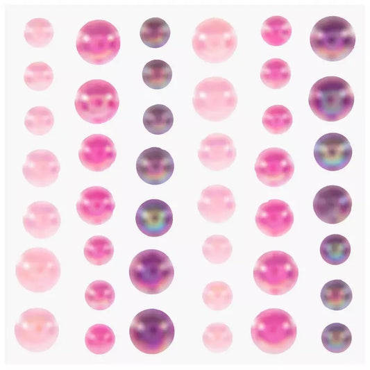 Pink Iridescent Bubble Stickers