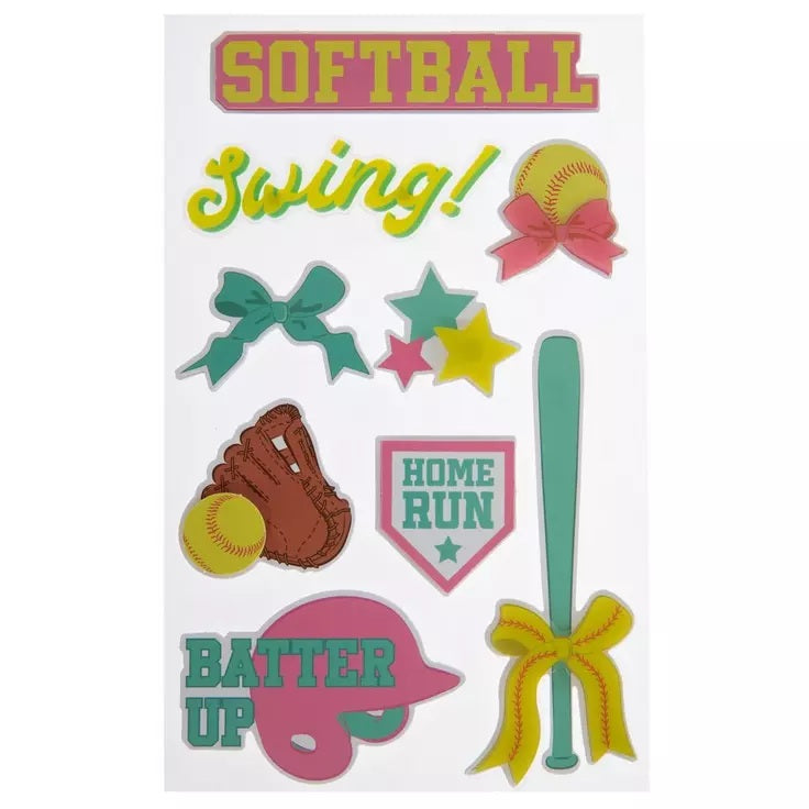 Softball Stickers Set