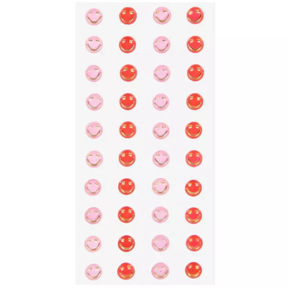 Happy Face Rhinestone Sticker