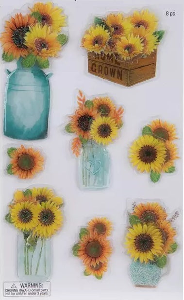 Home Grown Sunflower Stickers