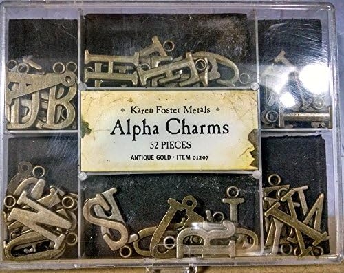 Karen Foster Alphabet Charms Antique Gold
