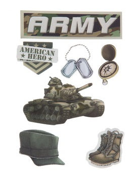 Army Military Stickers - 3d Large for Scrapbooking – Country Croppers
