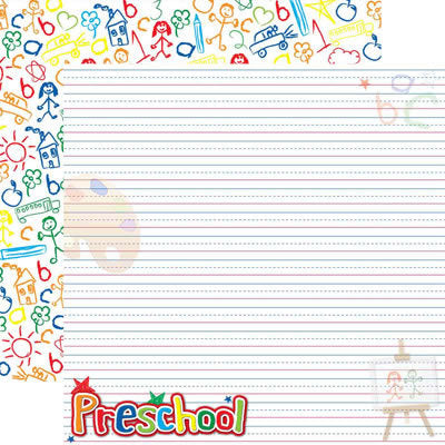 Reminisce Making the Grade Preschool Scrapbook paper