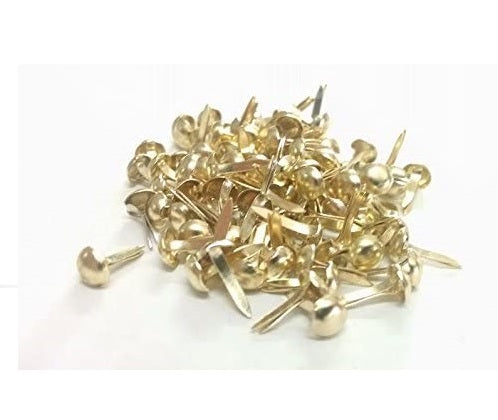 Metallic gold Mini Round Brads