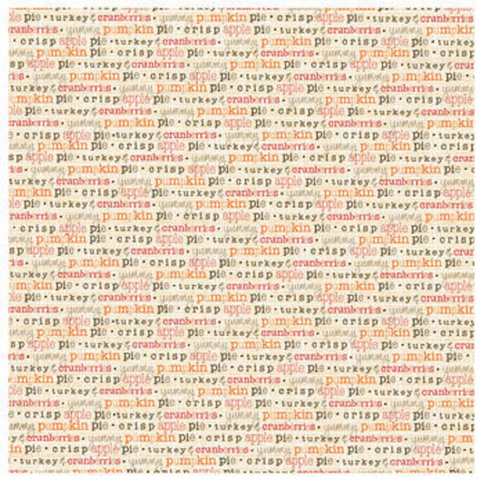 Thanksgiving Words Scrapbook Paper