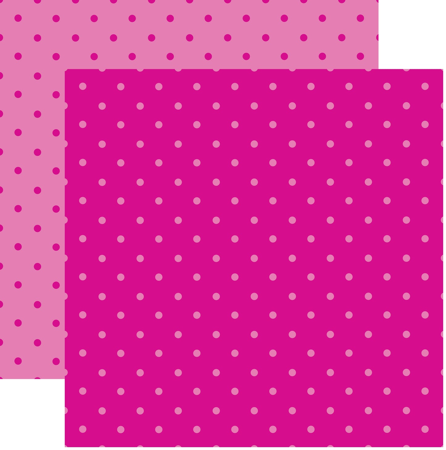 Pink Patterned Paper Assortment Set - Dots Stripes and Check - 12X12
