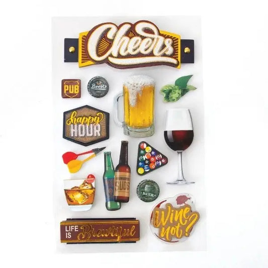Cheers II 3D Stickers