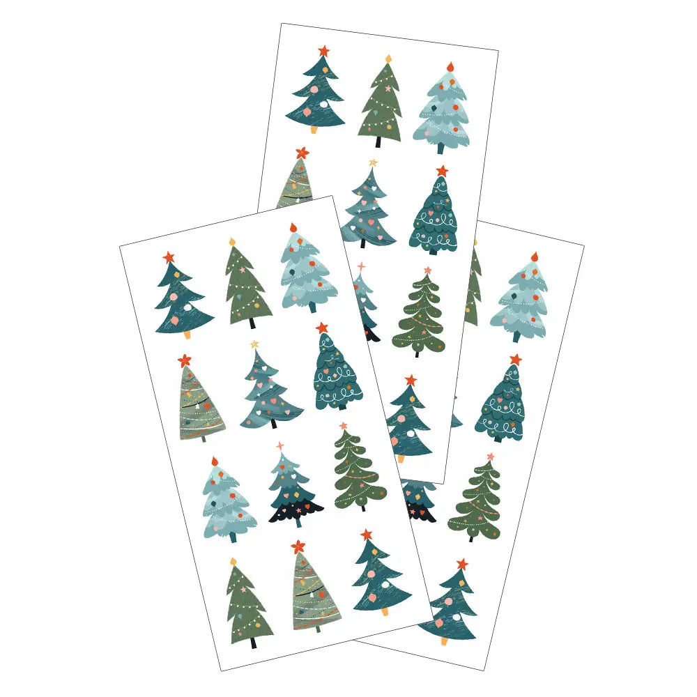 Paper Tree Sticker Holiday Trees Stickers - 3 Sheets – Country Croppers