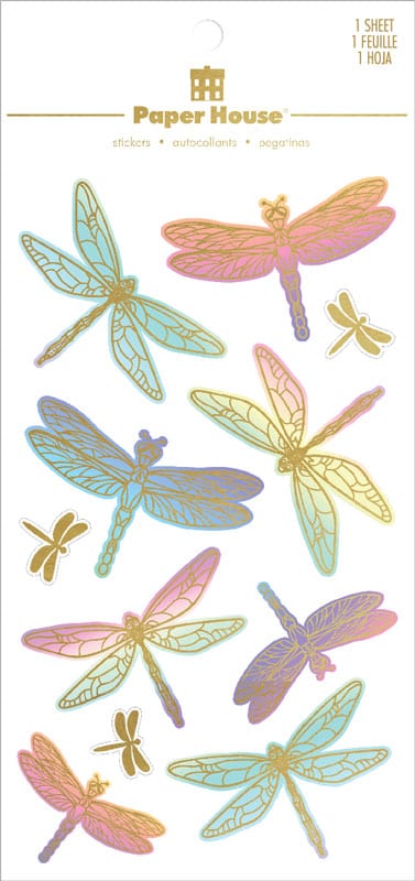 Dragonfly 3d Foil Accent Stickers Set