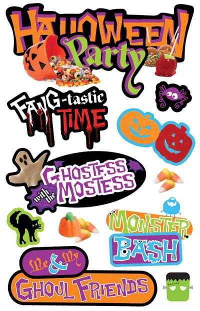 Paper House Halloween Party 3d Stickers