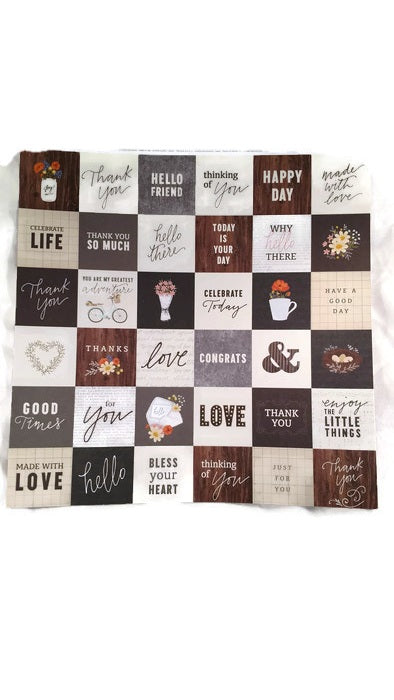 Inspirational quote Scrapbook Paper