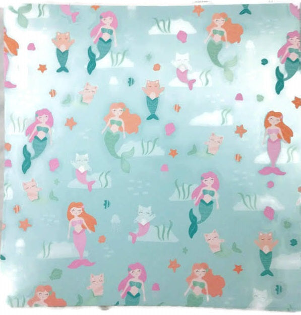 Mermaid and Mercats Scrapbook Paper
