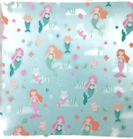 Mermaid and Mercats Scrapbook Paper