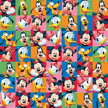 Mickey Mouse and Friends Portrait Scrapbook Paper