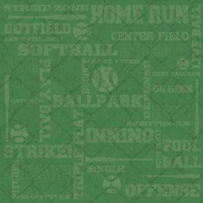Softball Collage 12x12 Scrapbook Paper - 3 Sheets
