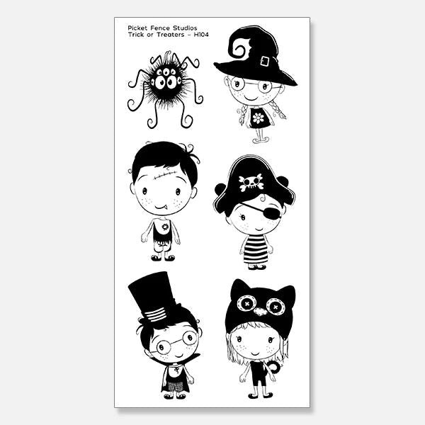 Picket Fence Trick or Treater Stamps