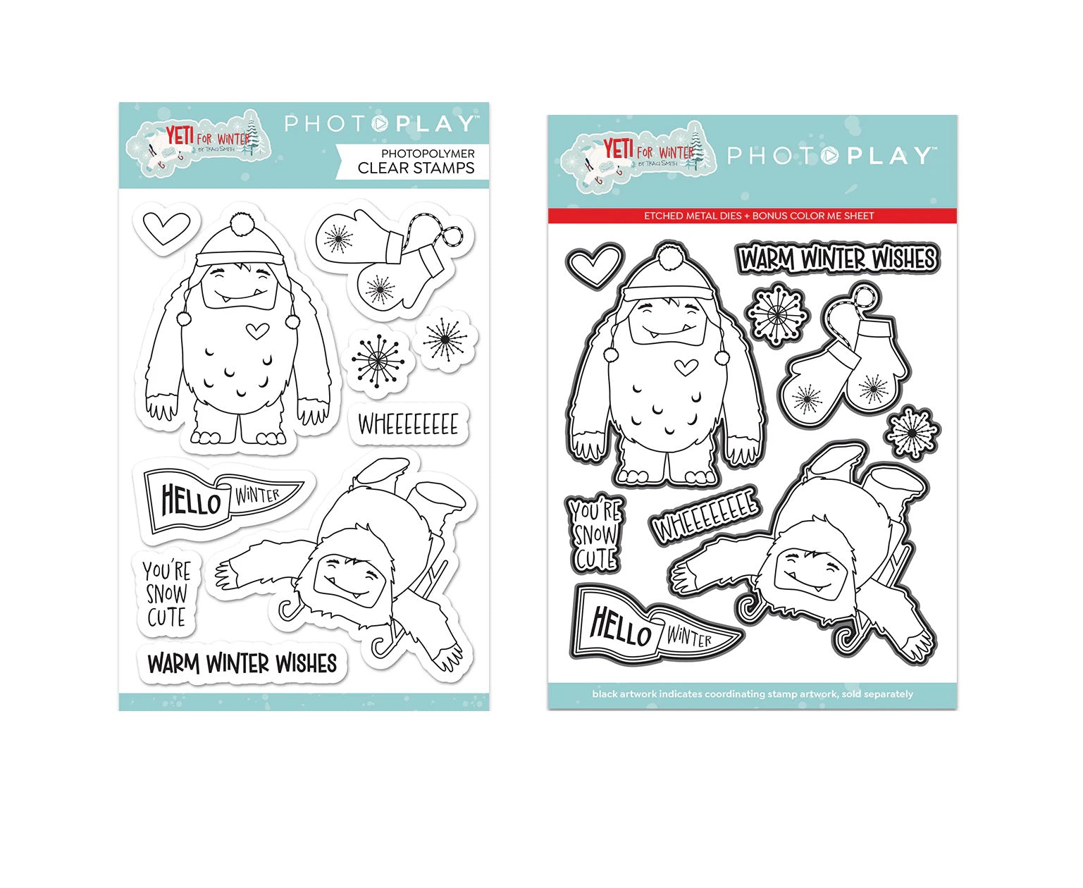 Yeti for Winter Stamps and Dies Set
