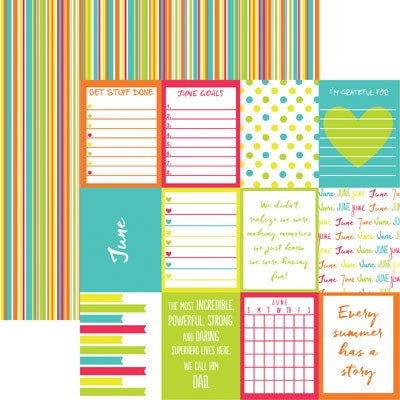 Reminisce June Plan-it Scrapbook Paper