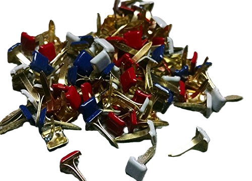 Red White and Blue Mini Square Brads