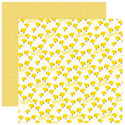 Reminisce Barnyard Buddies LIl Chicks Scrapbook Paper