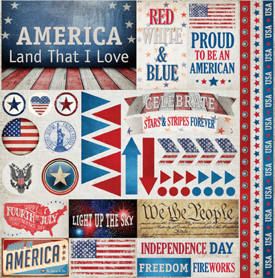 Reminisce American Vintage Scrapbook Stickers