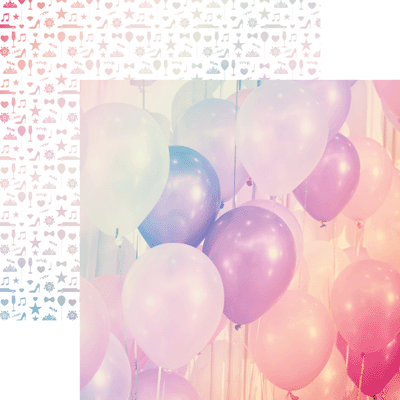 Reminisce A Night to Remember - Up and Away Balloons Scrapbook Paper