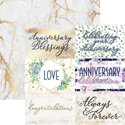 Reminisce Anniversary Blessings of Love Scrapbook Paper