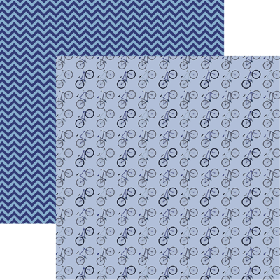 Reminisce Bike Life Bicycles Scrapbook paper