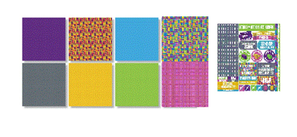Reminisce Girls Block Party Scrapbook Papers and Stickers Set