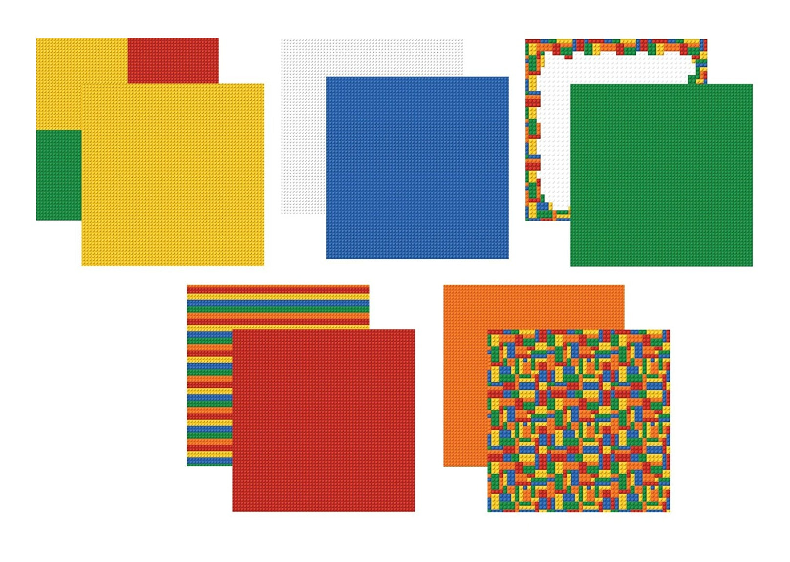 Block Of Paper Primary Block Party Building Blocks Scrapbook Paper Set - 5 Sheets ...