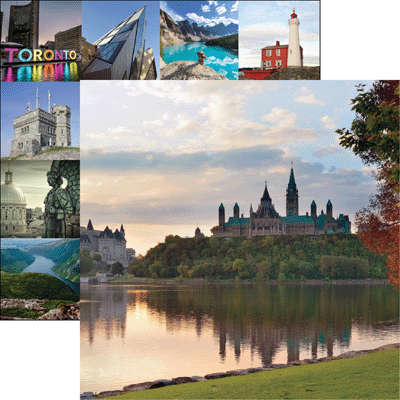 Reminisce Canada Parliament Hill Scrapbook Paper