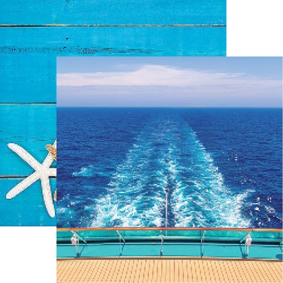 Reminisce Caribbean Cruise Set Sail Scrapbook Paper