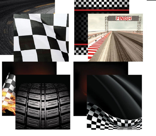 Reminisce Checkered flag Papers Set