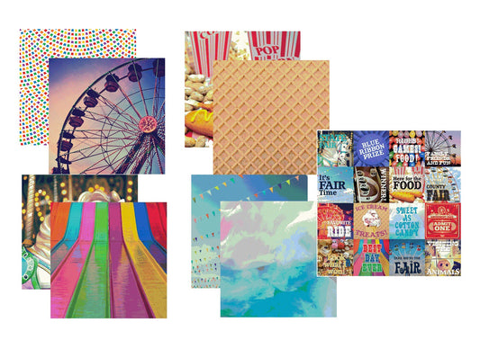 County Fair Scrapbook Set Papers and Stickers