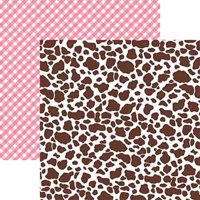 Cowgirls Cow Print Scrapbook paper