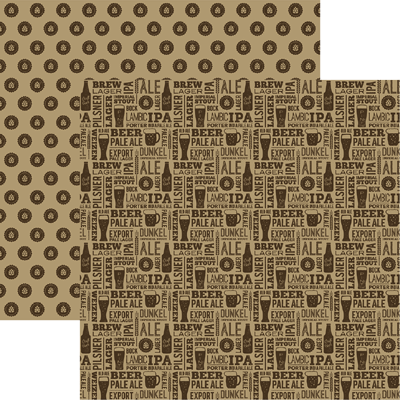 Beer Backing Paper Craft Beer - Craft Beer 12x12 Scrapbook Paper - by Reminisce – Country ...