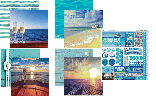 Reminisce Cruise Life Papers and Stickers Set
