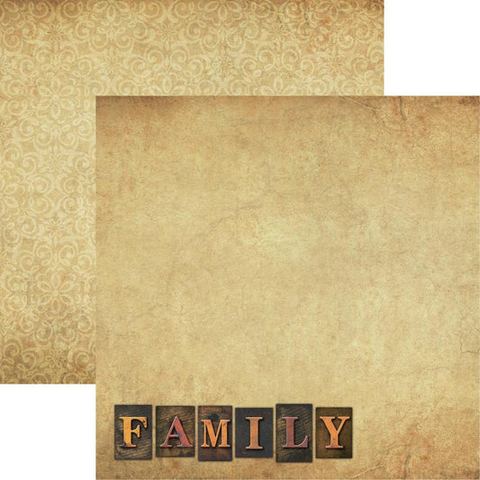 Family - Family 12x12 Scrapbooking Paper