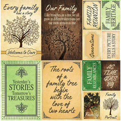 Family Tree Scrapbook Stickers