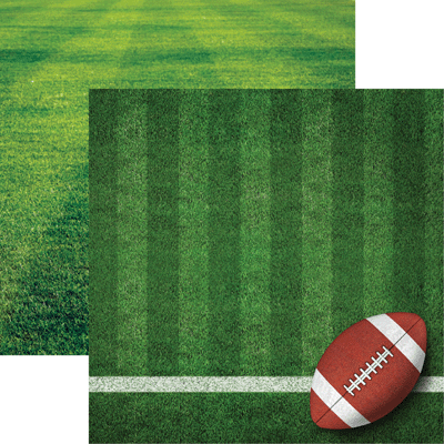Game Day football Stripes Scrapbook Paper