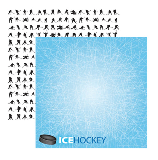 Reminisce Game Day Hockey - Ice Hockey Scrapbook Paper