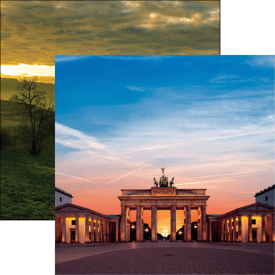 Reminisce Brandenburg Gate - Germany Scrapbook Paper