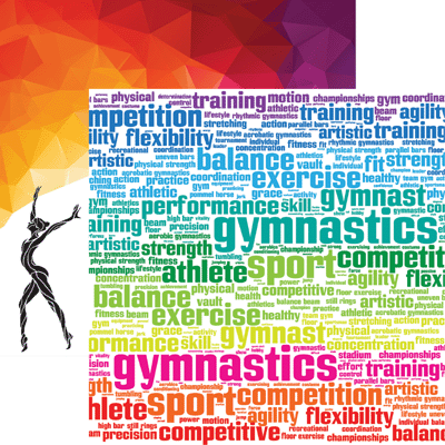 Gymnastics Competition Scrapbook Paper by Reminisce