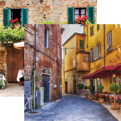 Italy Old Town Scrapbook Paper by Reminisce
