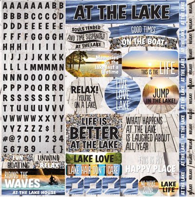 Reminisce Lake Life Scrapbook Stickers