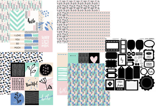 Reminisce Life is Good Scrapbook Papers and Stickers Set